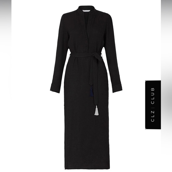 Bird & Knoll Frieda Crinkle Cotton Shirt Dress - Picture 10 of 12